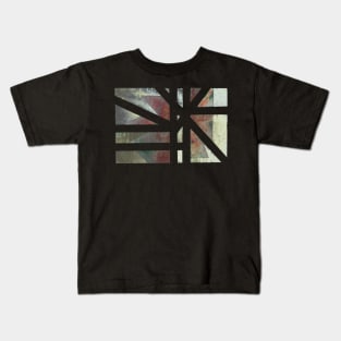 View of Weathered Abstract Christmas flower Kids T-Shirt